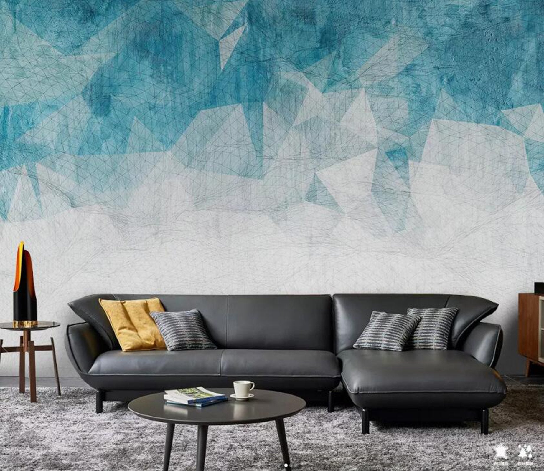 3D Blue Diamond WC91 Wall Murals Wallpaper AJ Wallpaper 2 