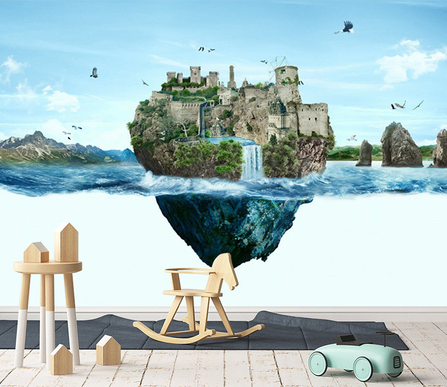 3D Castle Island WC570 Wall Murals