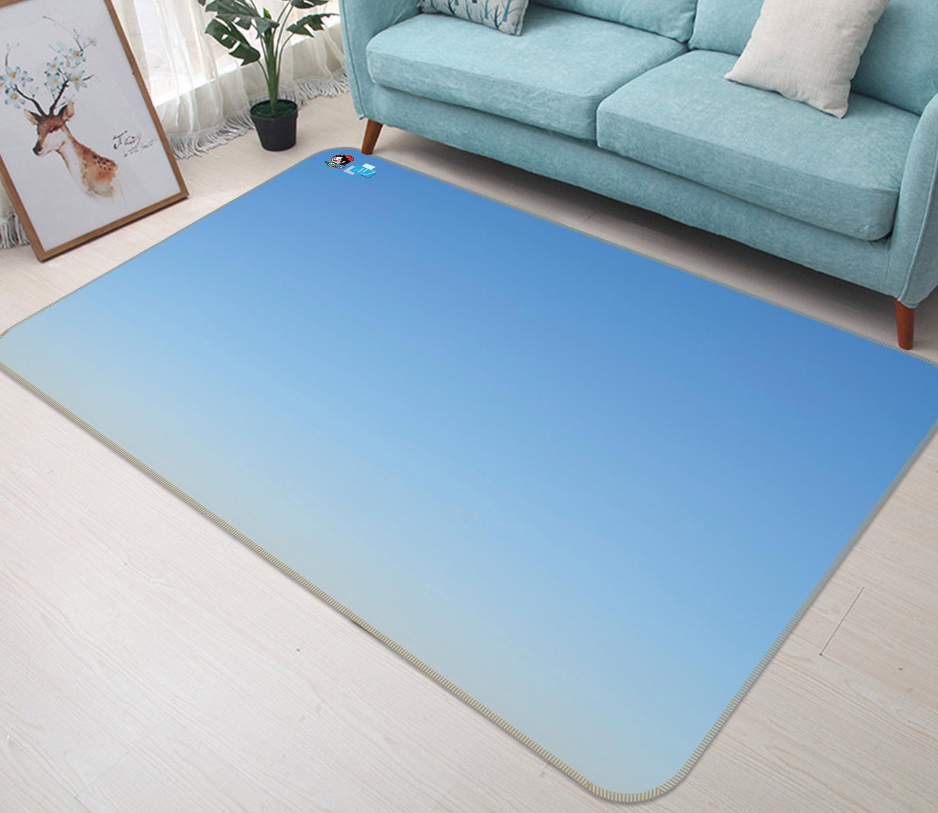 3D Blue Sky 6764 Assaf Frank Rug Non Slip Rug Mat