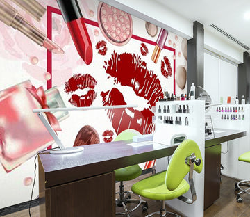 3D Red Lipstick 1591 Wall Murals