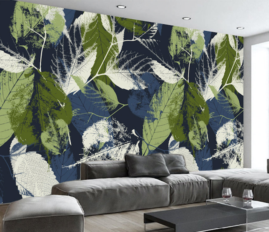 3D Leaf Painting WG240 Wall Murals