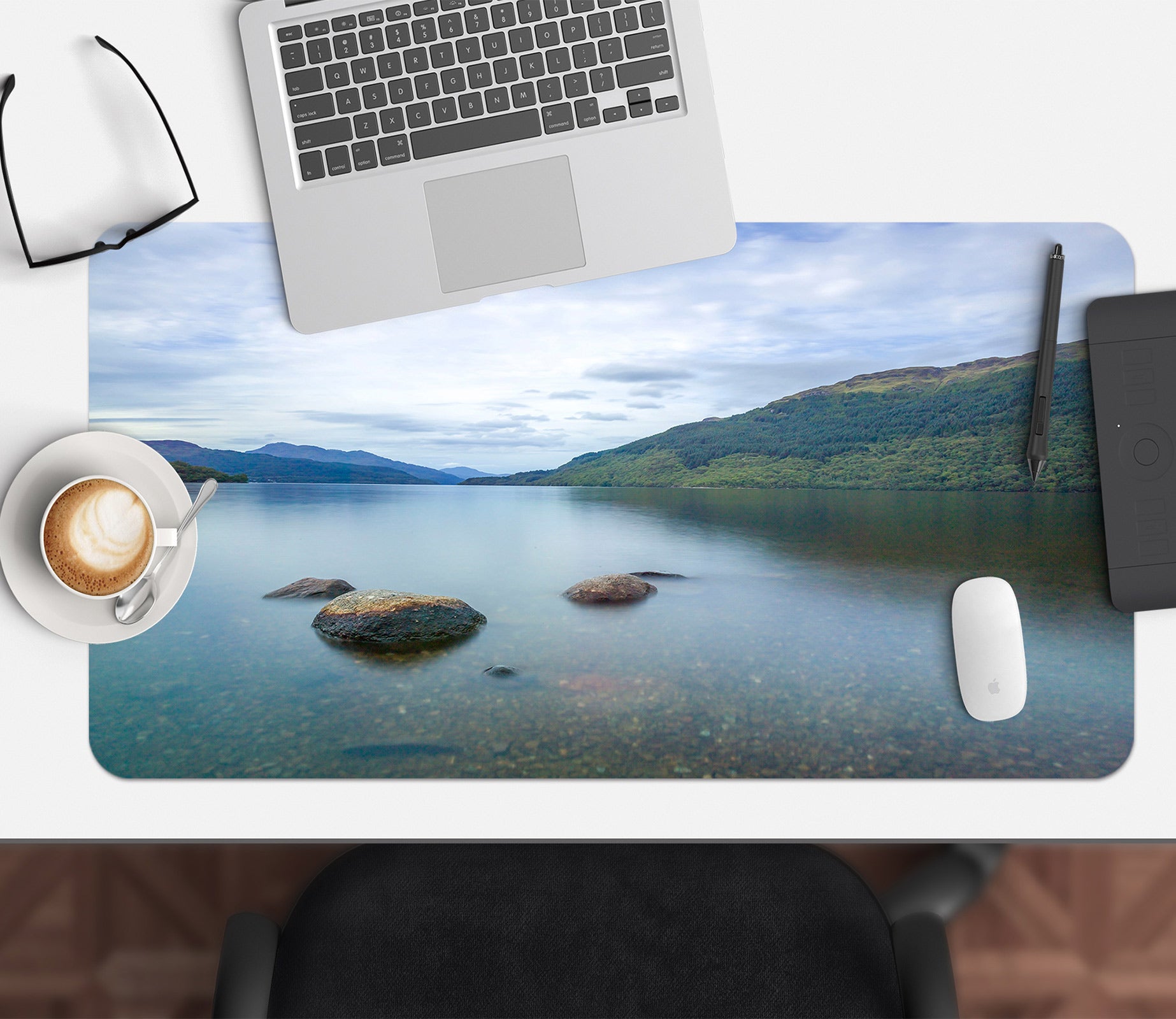 3D Mountains Rivers 12419 Assaf Frank Desk Mat