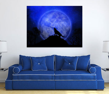 3D Moon Wolf 05 Animal Wall Stickers Wallpaper AJ Wallpaper 2 