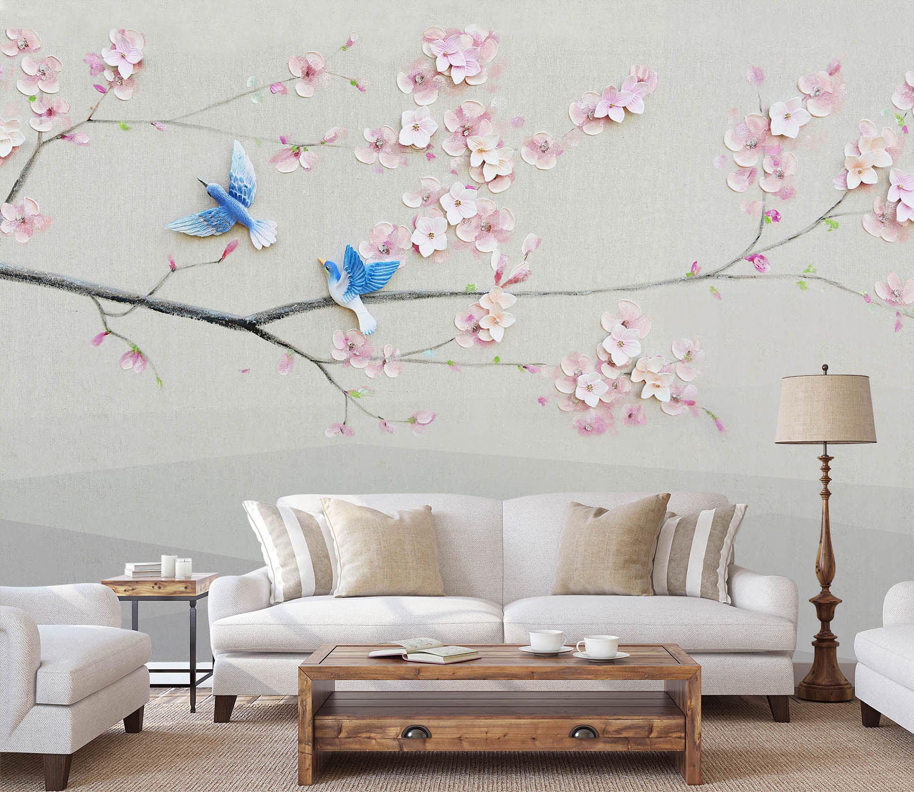 3D Peach Blossom 1460 Wall Murals