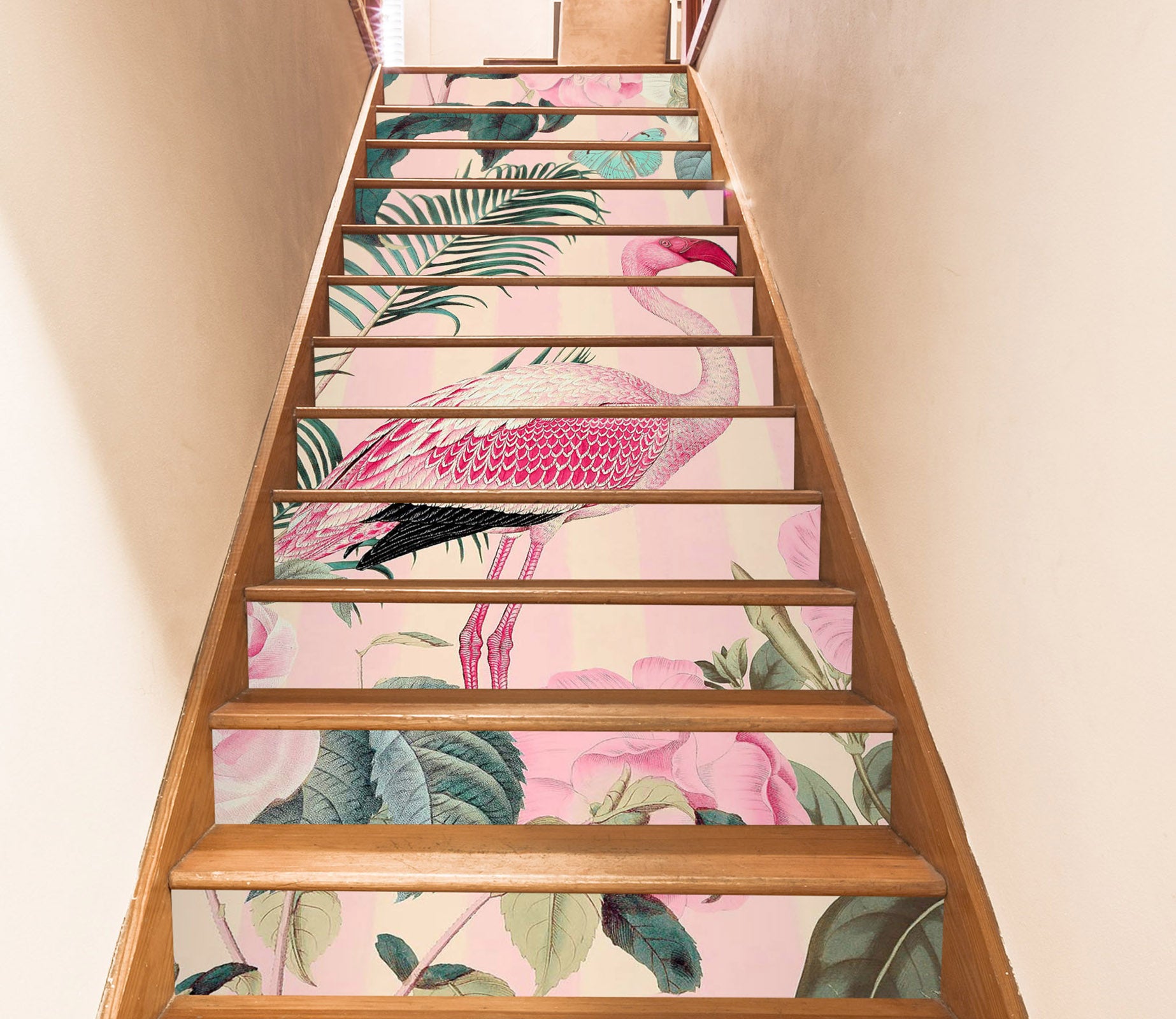 3D Flamingo Pink 109202 Andrea Haase Stair Risers