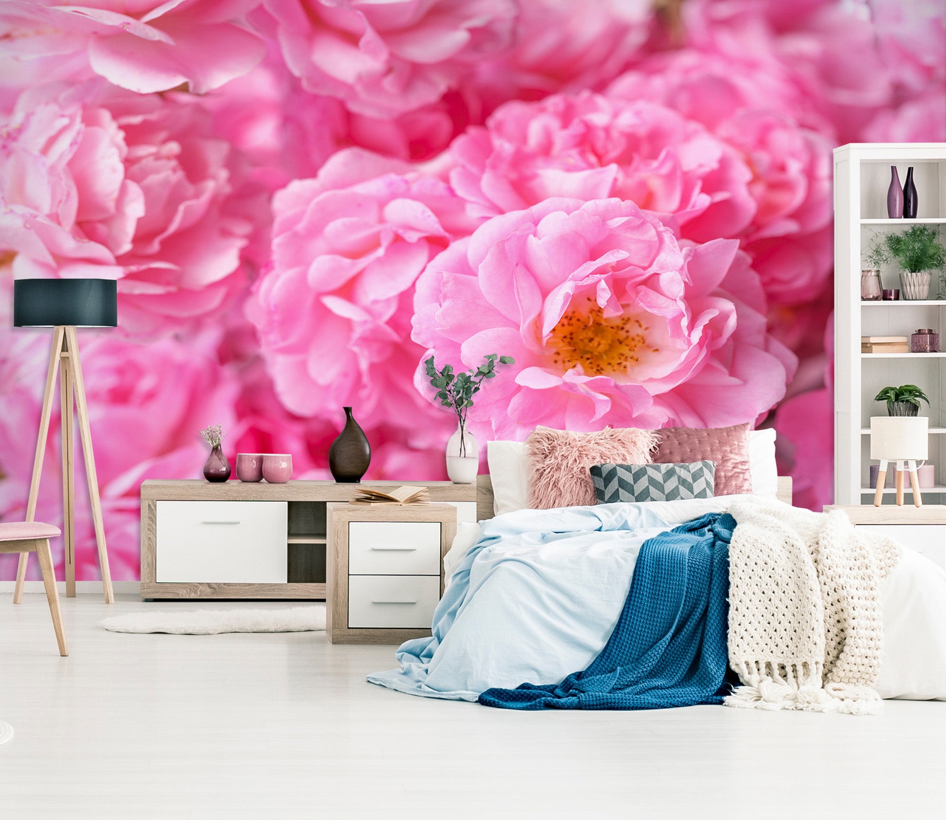 3D Pink Flower 6141 Assaf Frank Wall Mural Wall Murals