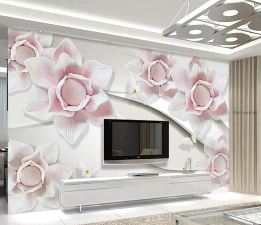 3D Blooming Flower WC577 Wall Murals