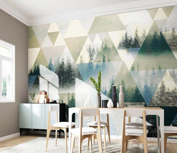 3D Triangle Forest WC1706 Wall Murals