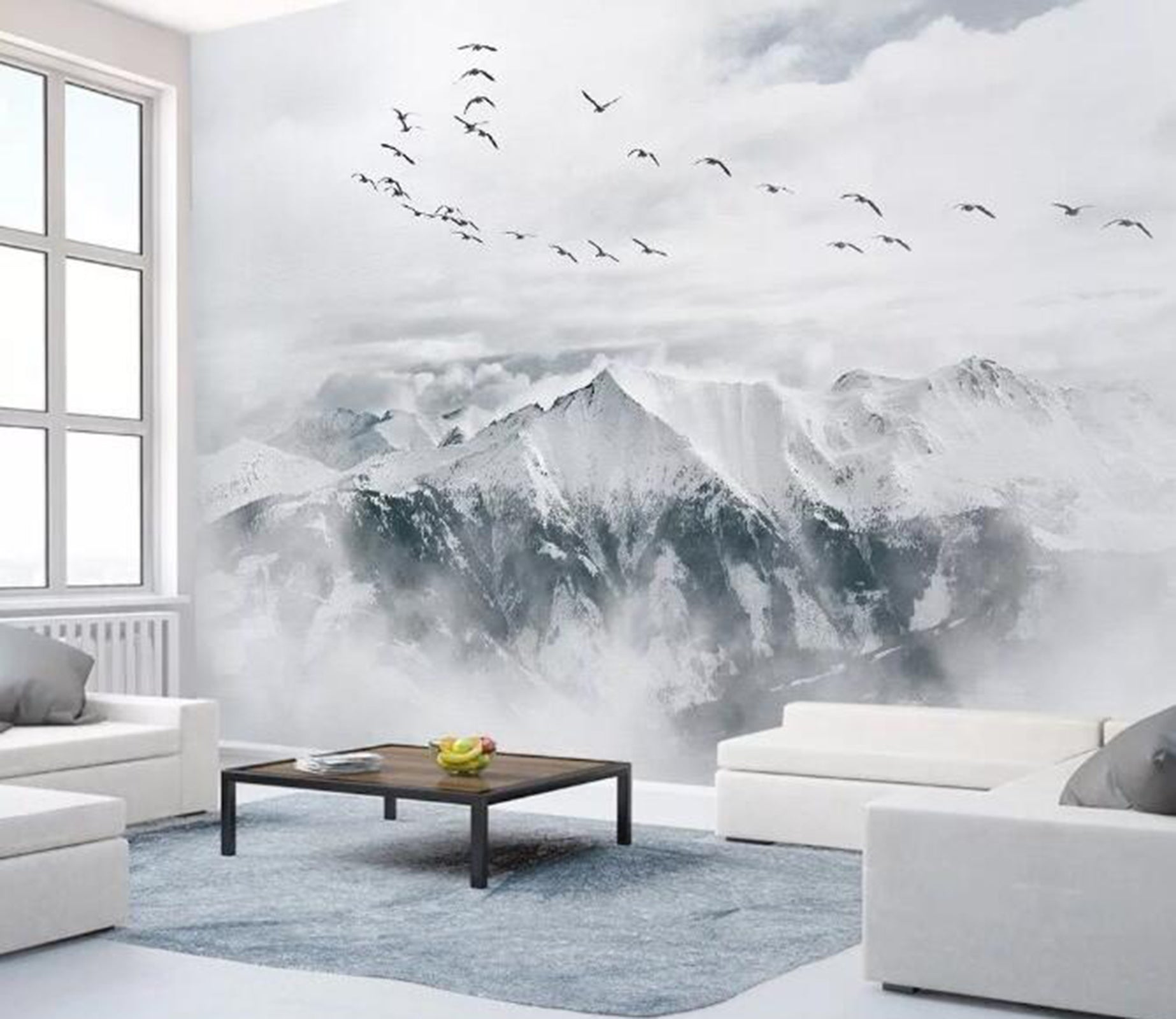 3D Misty Valley WG12 Wall Murals Wallpaper AJ Wallpaper 2 