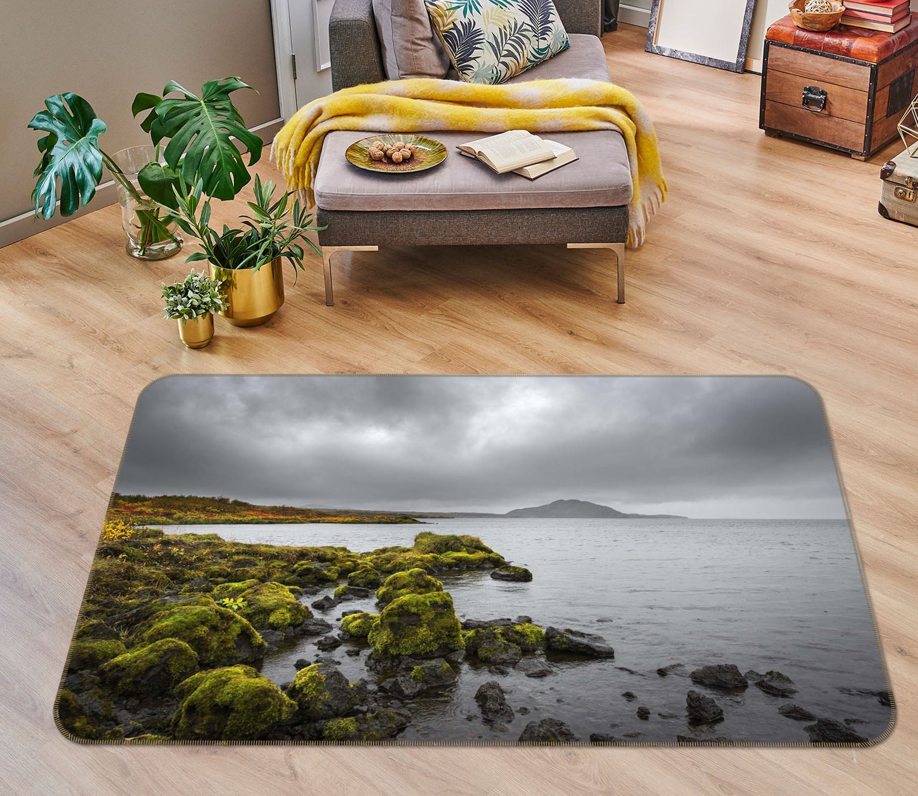 3D Forest Island 1109 Marco Carmassi Rug Non Slip Rug Mat