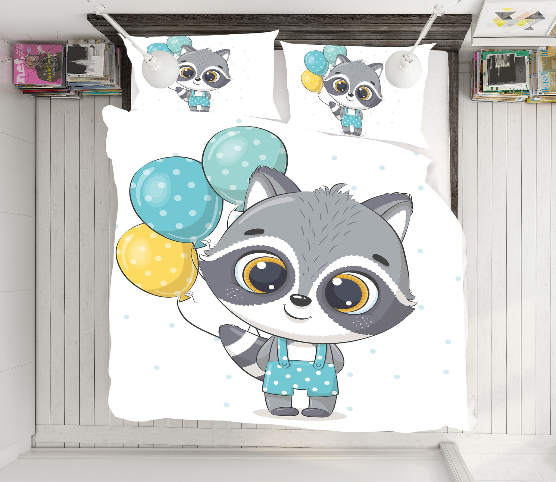 3D Balloon Tanuki 67013 Bed Pillowcases Quilt