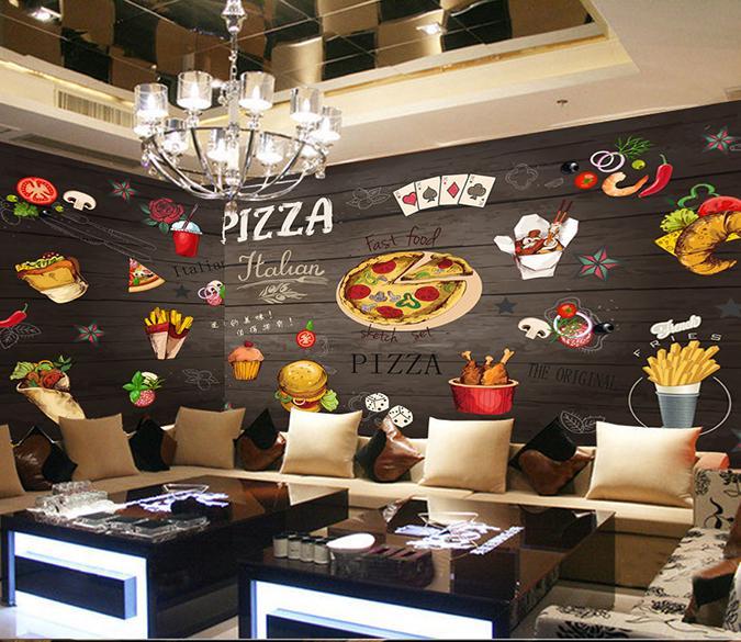 3D Pizza 395 Food Wall Murals Wallpaper AJ Wallpaper 2 