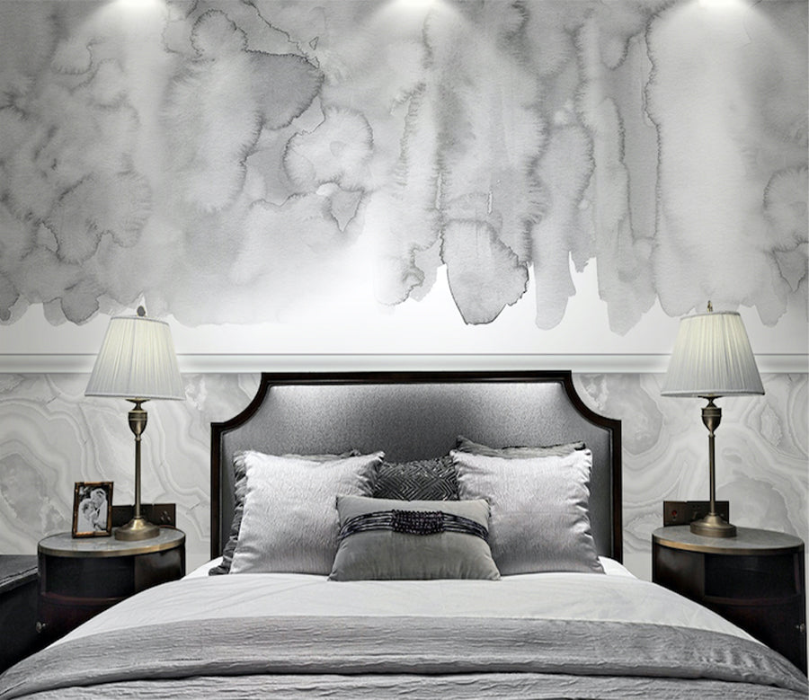 3D Gray Blooming WG119 Wall Murals