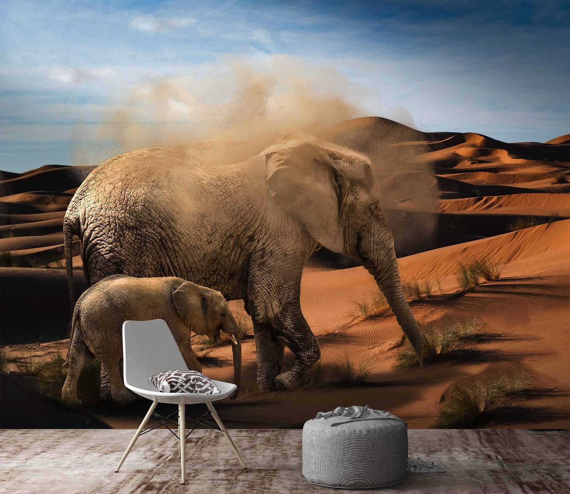 3D Desert Elephant 138 Wallpaper AJ Wallpaper 