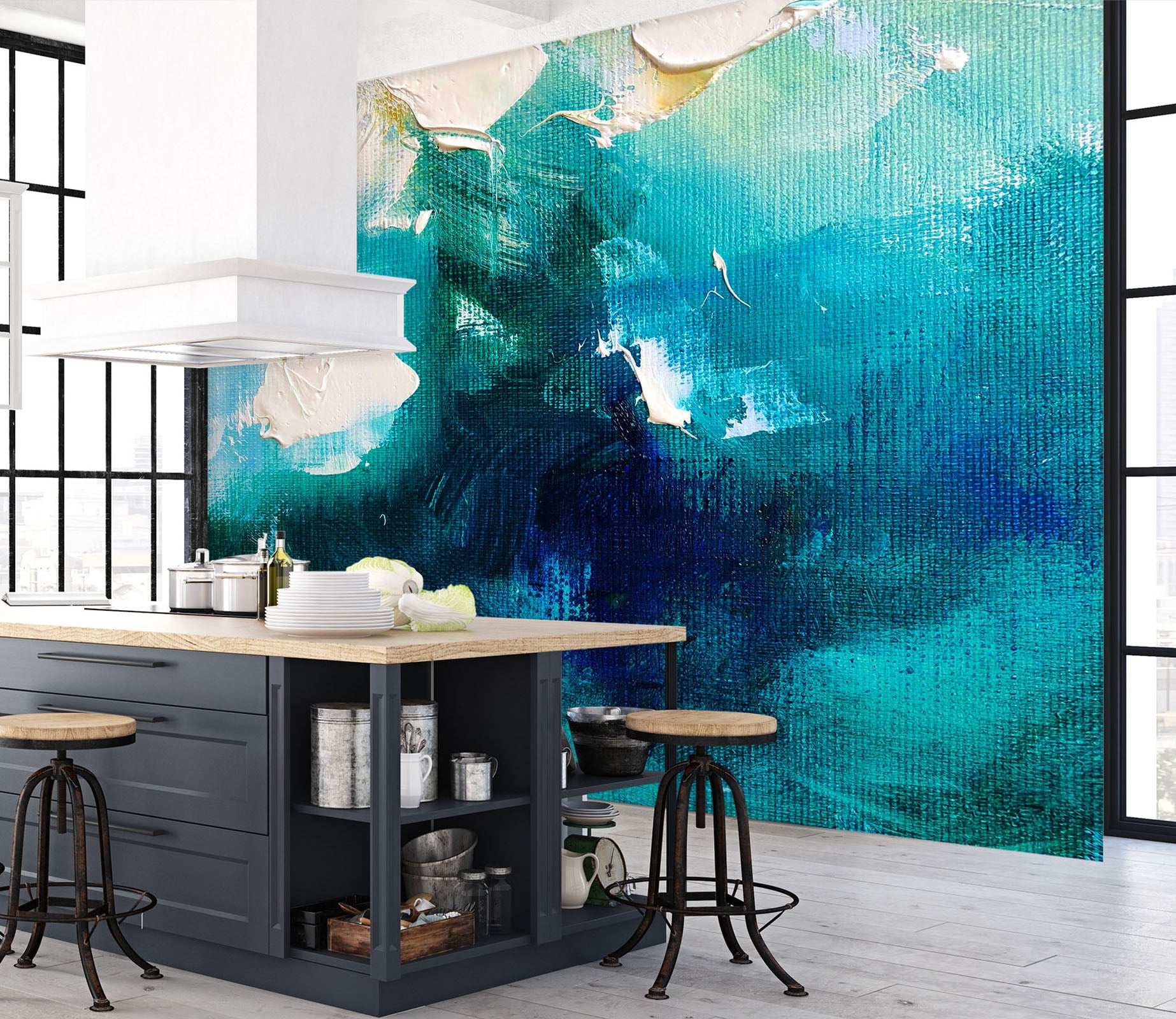 3D Blue Oil Painting 237 Skromova Marina Wall Mural Wall Murals