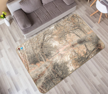 3D Trees River 6747 Assaf Frank Rug Non Slip Rug Mat