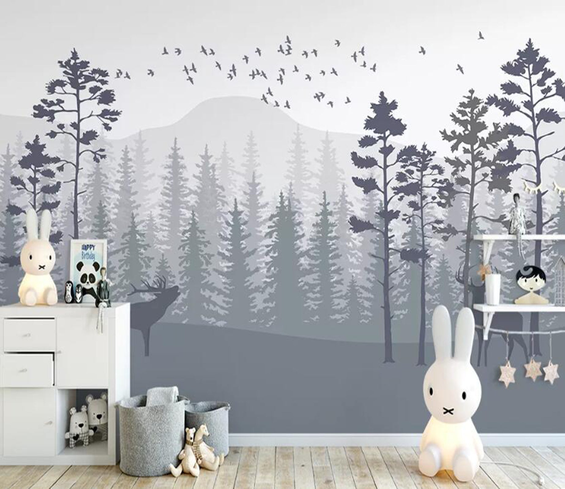 3D Deer Forest WC89 Wall Murals Wallpaper AJ Wallpaper 2 