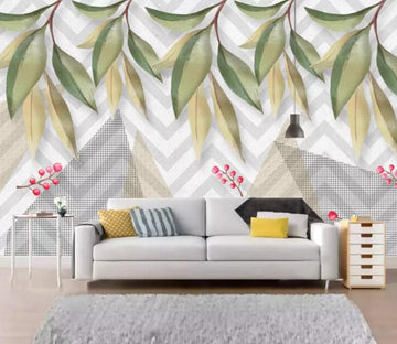 3D Cherry Leaves WC1778 Wall Murals