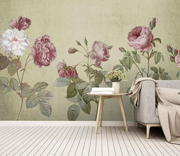 3D Big Peony WC724 Wall Murals