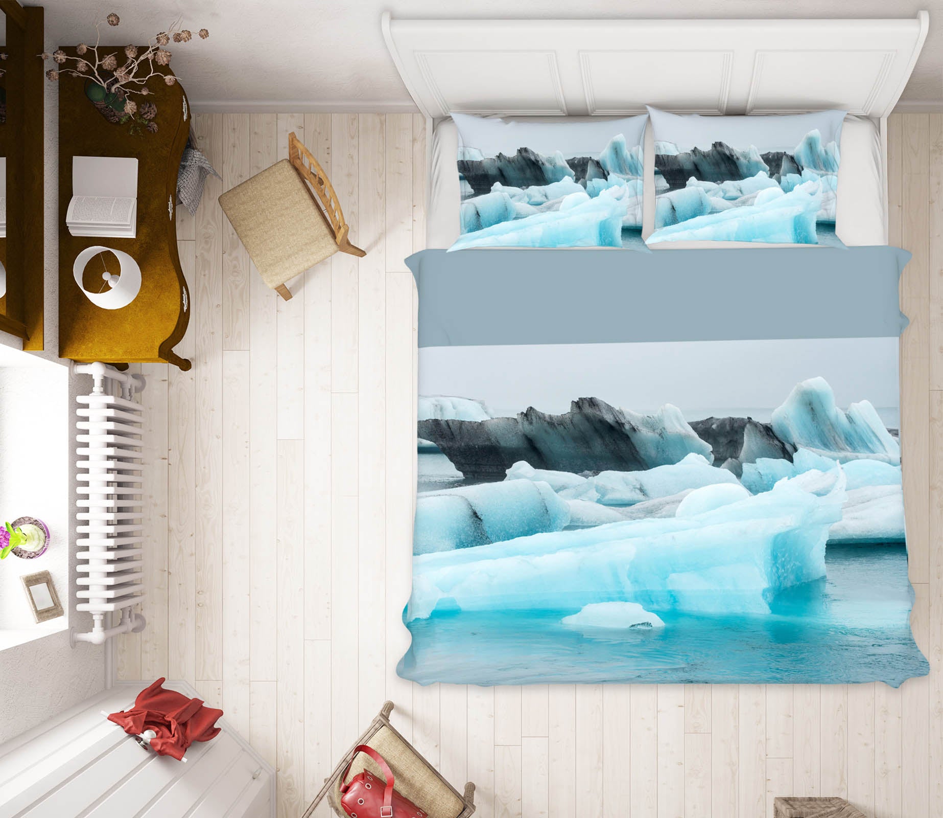 3D Ice Sea 067 Marco Carmassi Bedding Bed Pillowcases Quilt