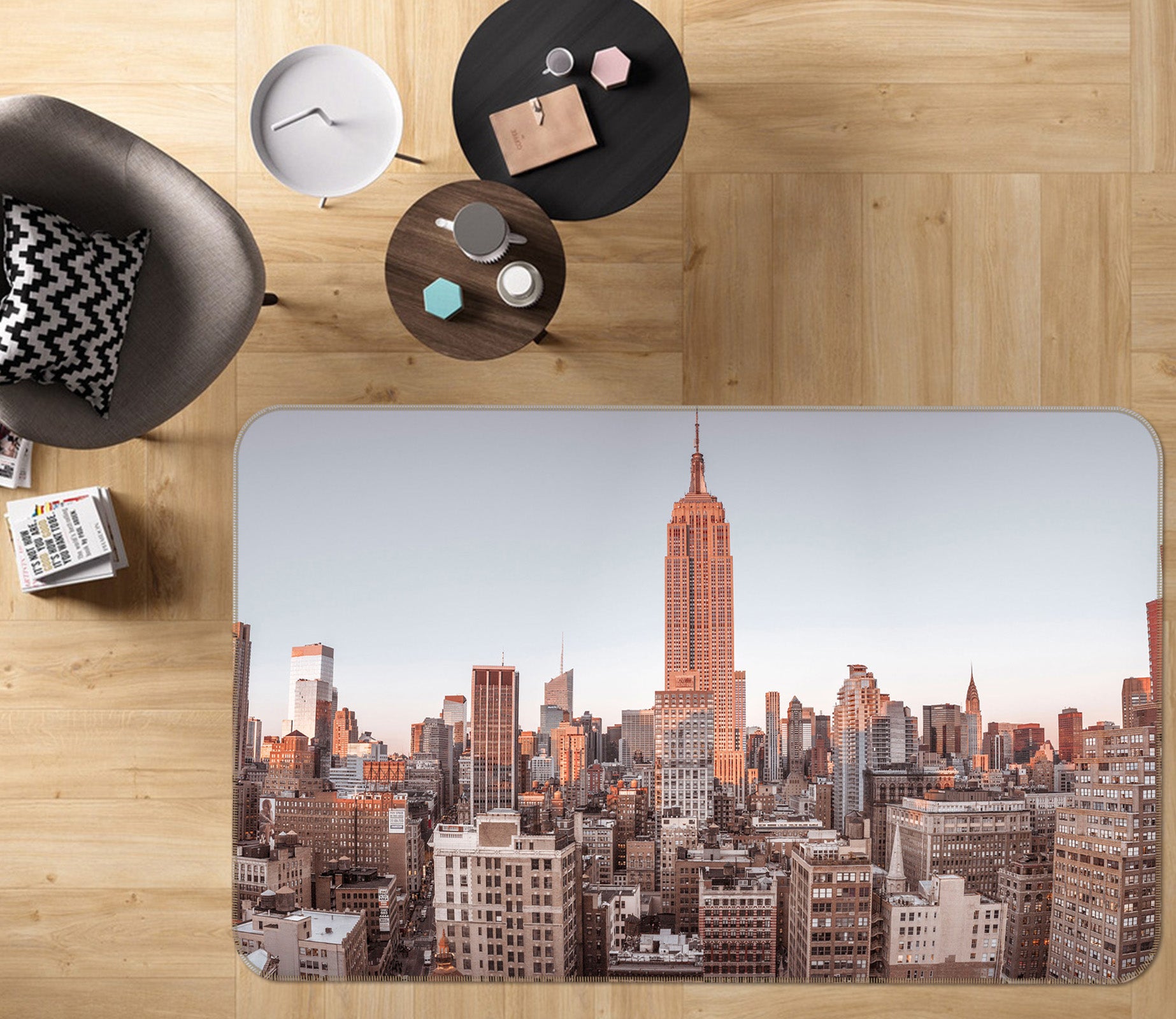 3D New York City 114 Assaf Frank Rug Non Slip Rug Mat