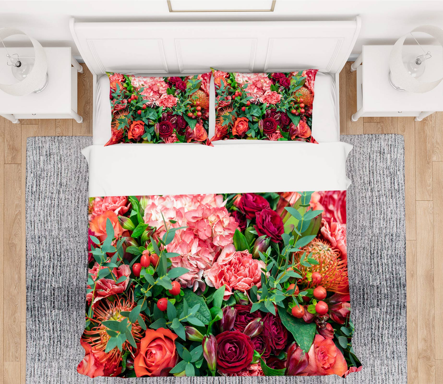 3D Flowers 67167 Bed Pillowcases Quilt