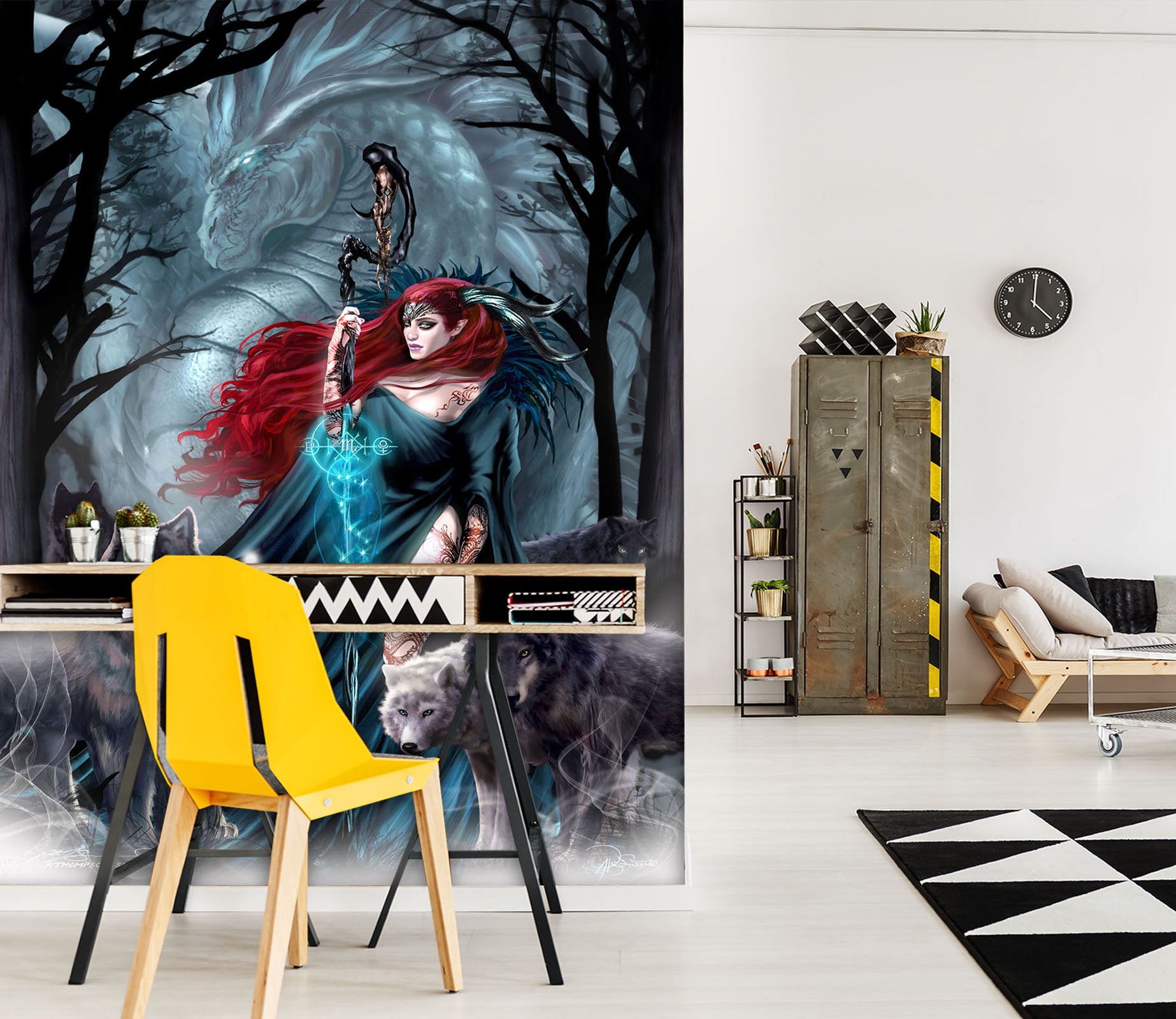 3D Dragon Woman 8150 Ruth Thompson Wall Mural Wall Murals