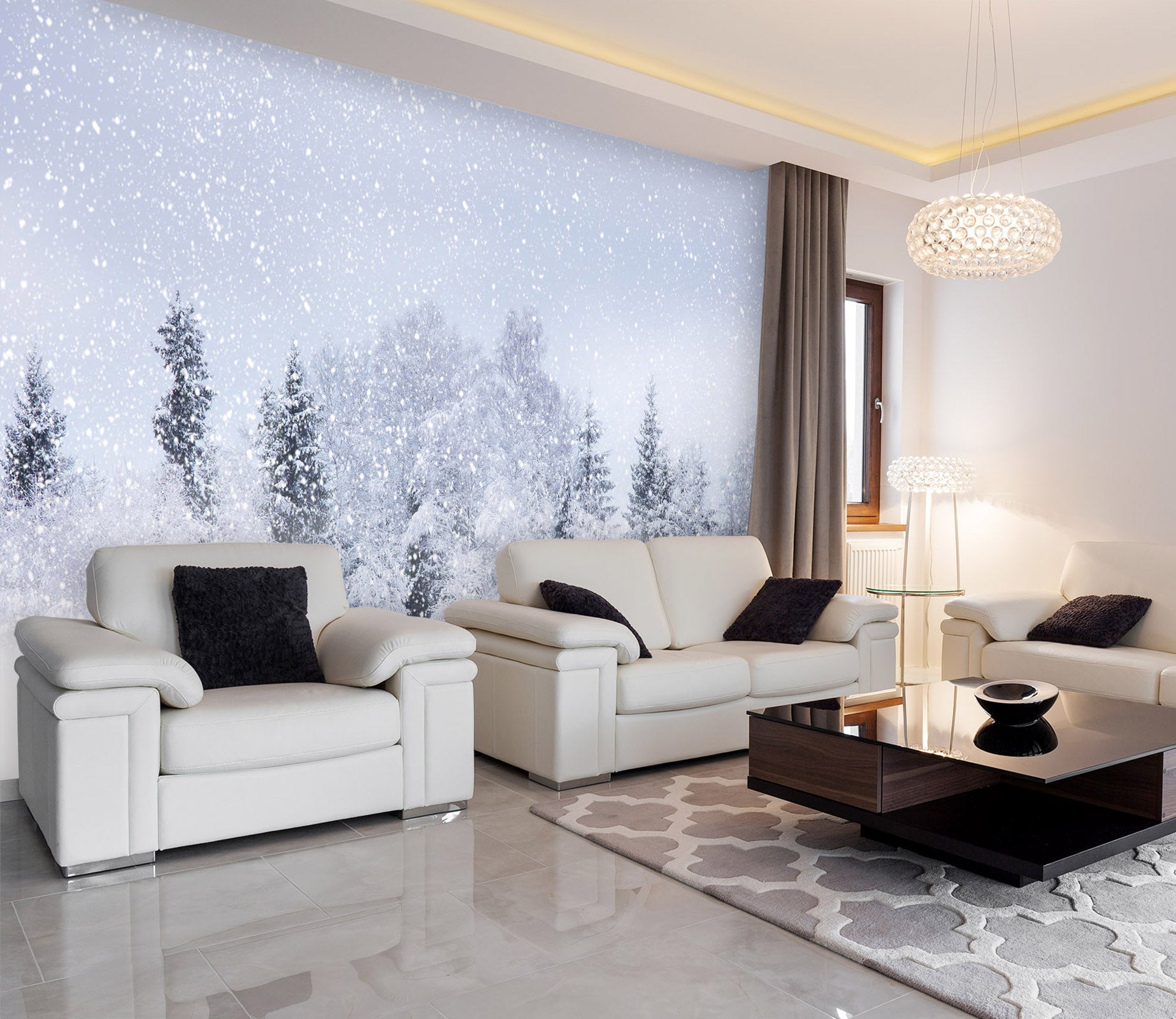 3D Snowy Landscape 131 Wall Murals