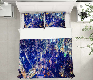 3D High-Rise Building 67092 Bed Pillowcases Quilt