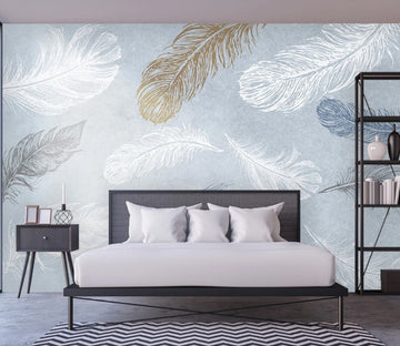 3D Graffiti Feathers WC2538 Wall Murals