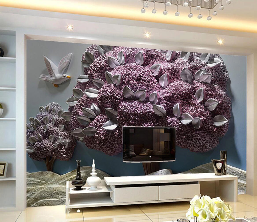 3D Relief Tree WC605 Wall Murals