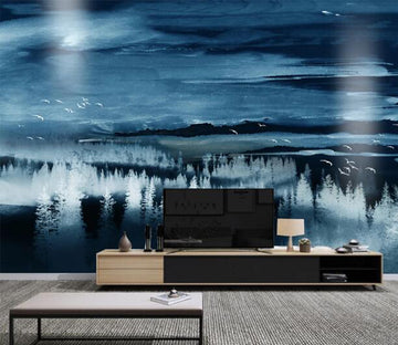 3D White Forest WC1860 Wall Murals