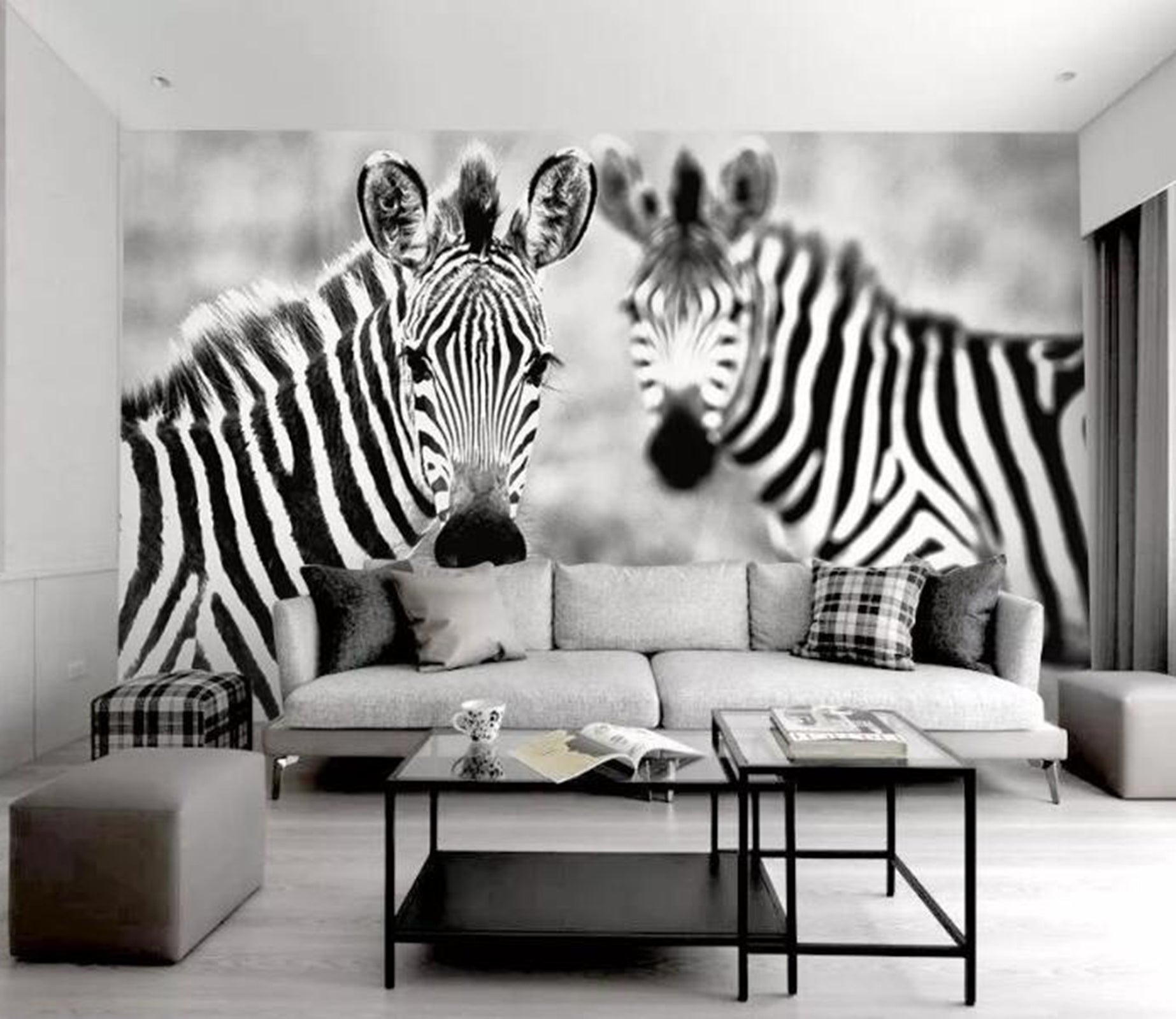 3D Cute Zebra WG68 Wall Murals Wallpaper AJ Wallpaper 2 