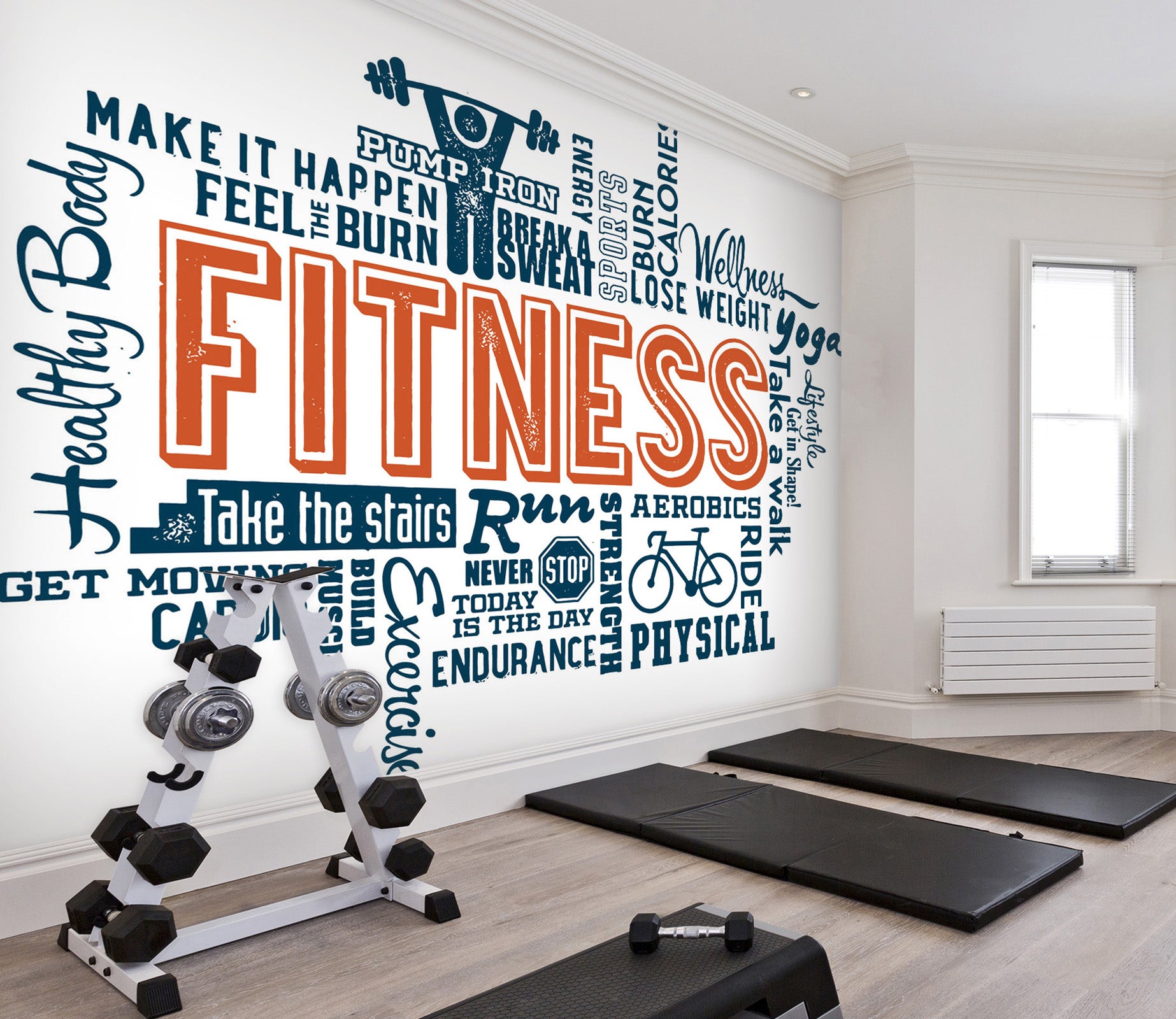 3D Fitness Letter 057 Wall Murals Wallpaper AJ Wallpaper 2 