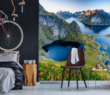 3D Mountain Lake 57244 Wall Murals