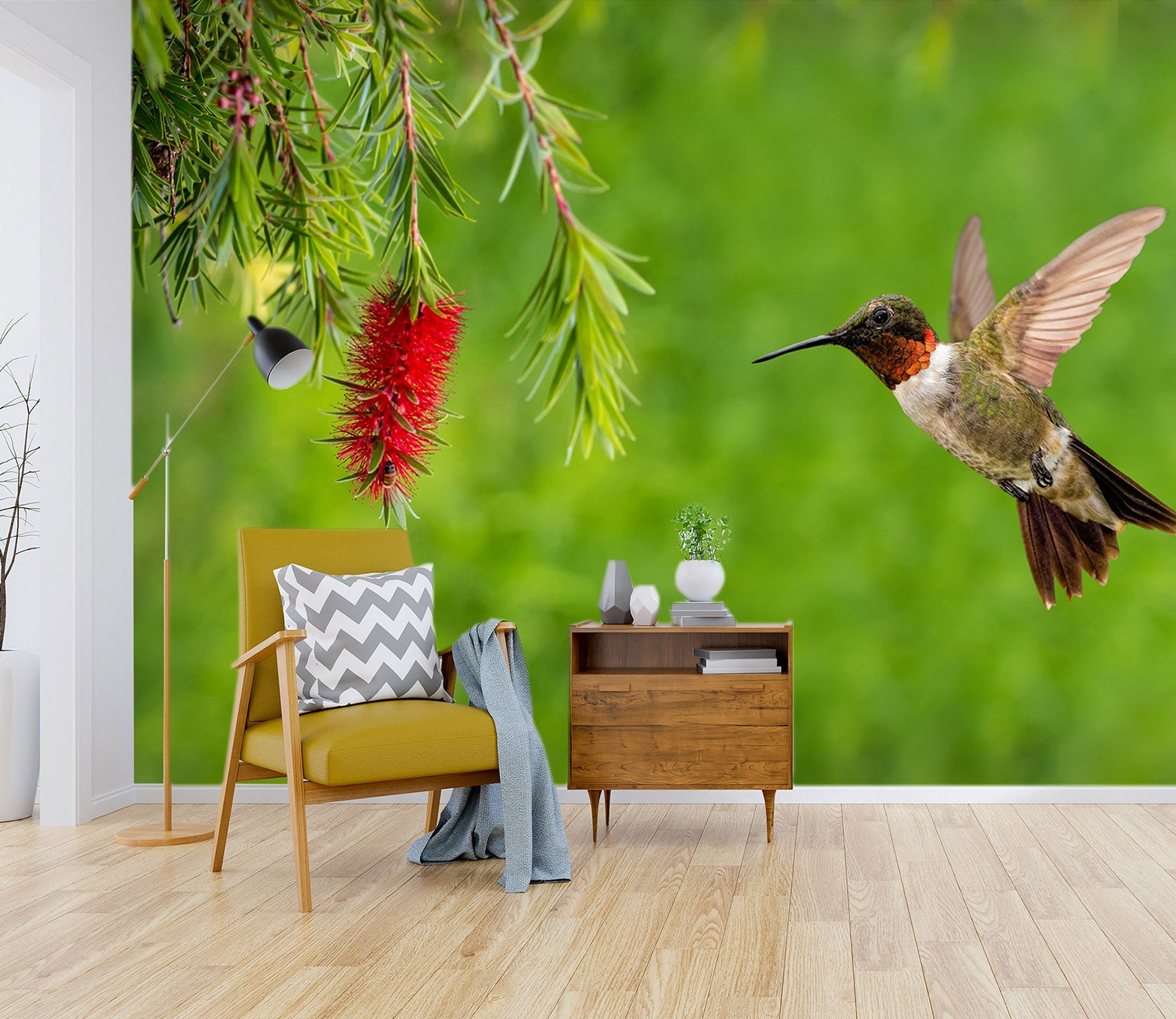 3D Magpie Grass 126 Wall Murals