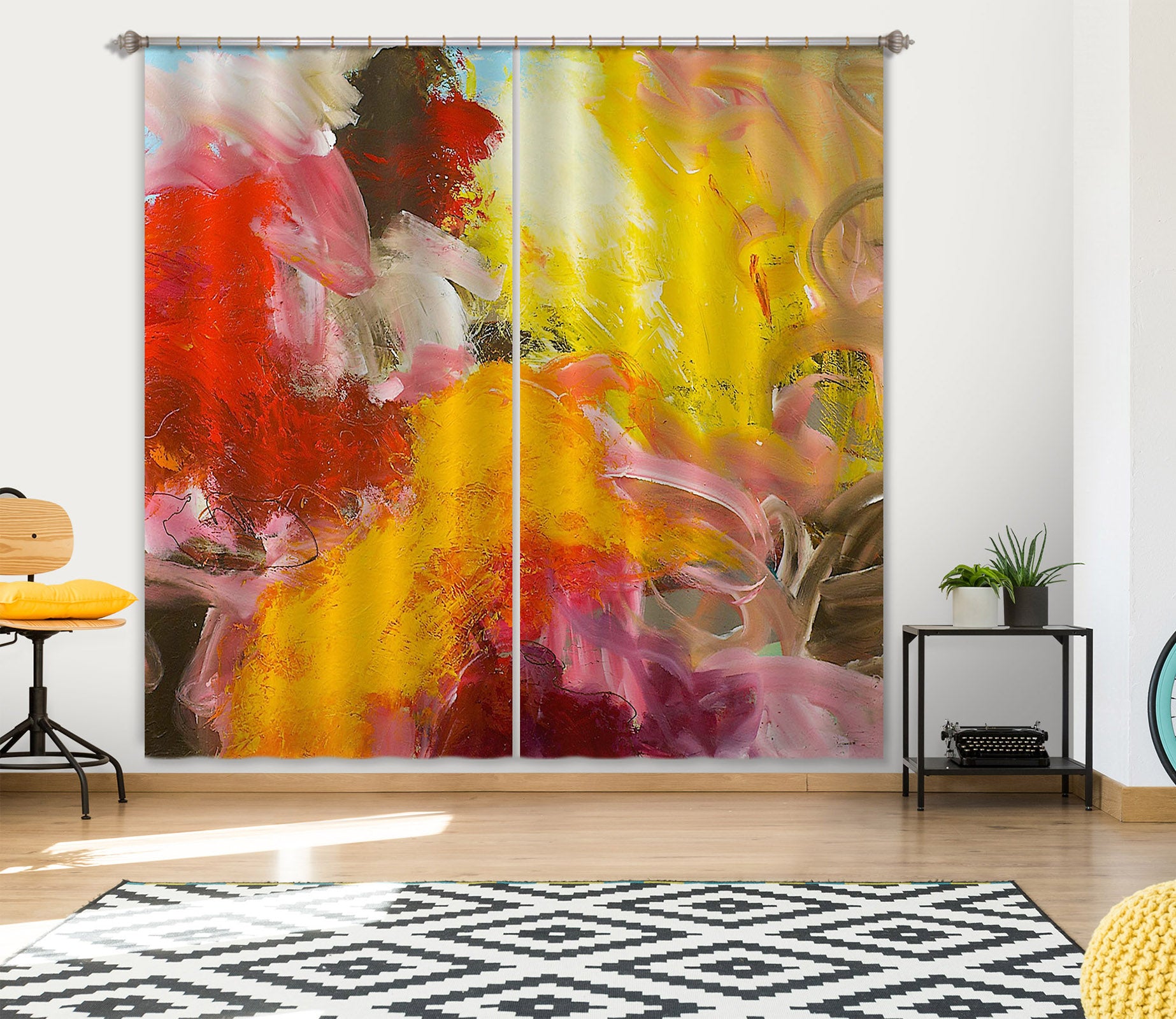 3D Color Graffiti 163 Allan P. Friedlander Curtain Curtains Drapes