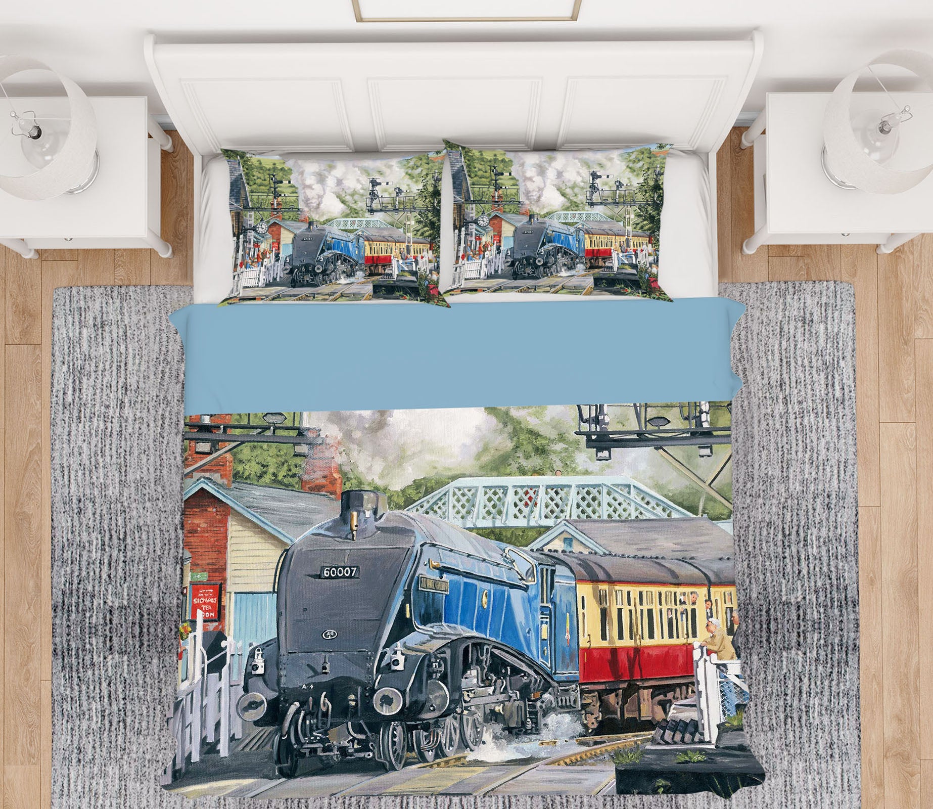 3D Sir Nigel Gresley  2050 Trevor Mitchell bedding Bed Pillowcases Quilt