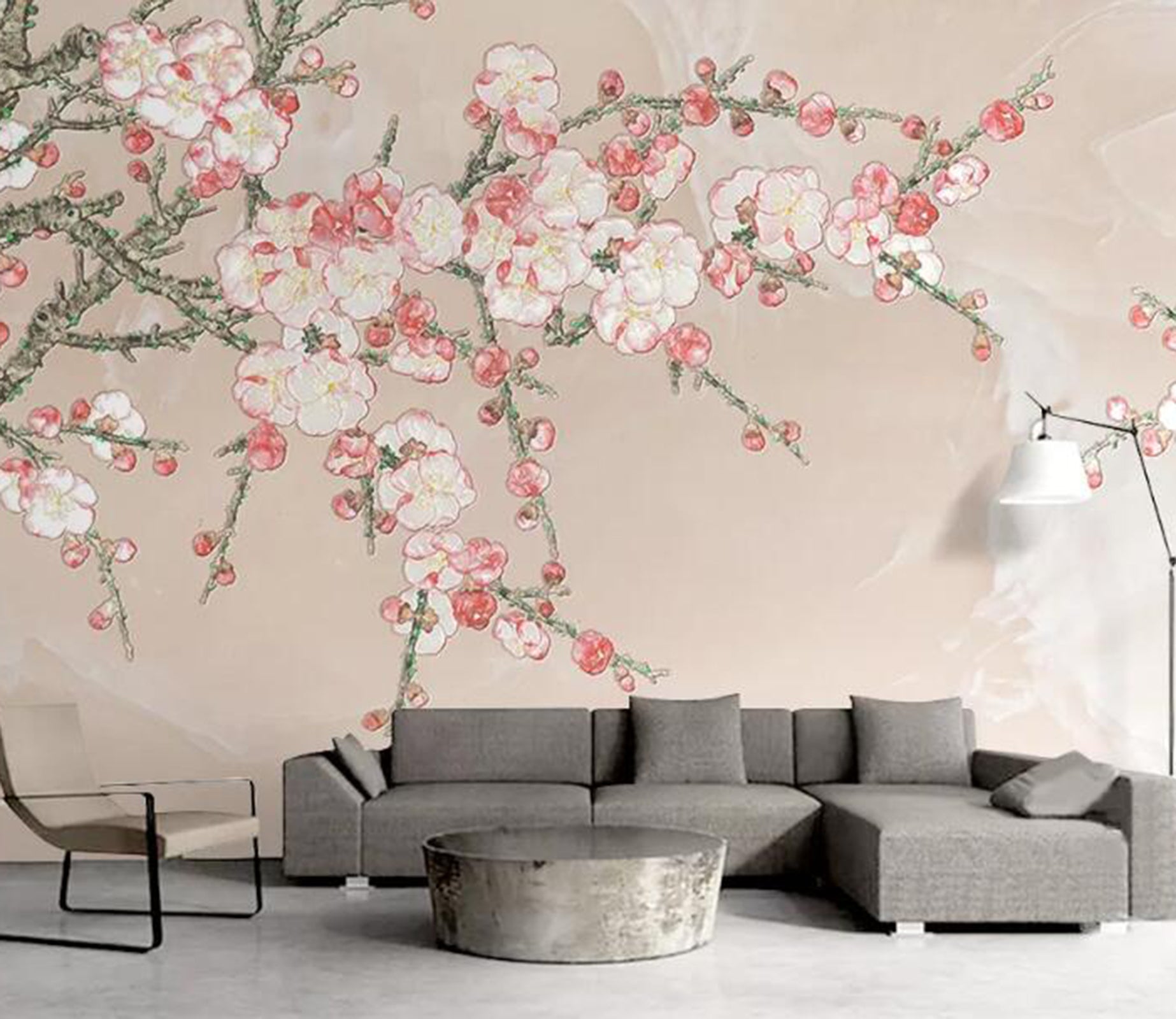 3D Peach Blossom WG01 Wall Murals Wallpaper AJ Wallpaper 2 