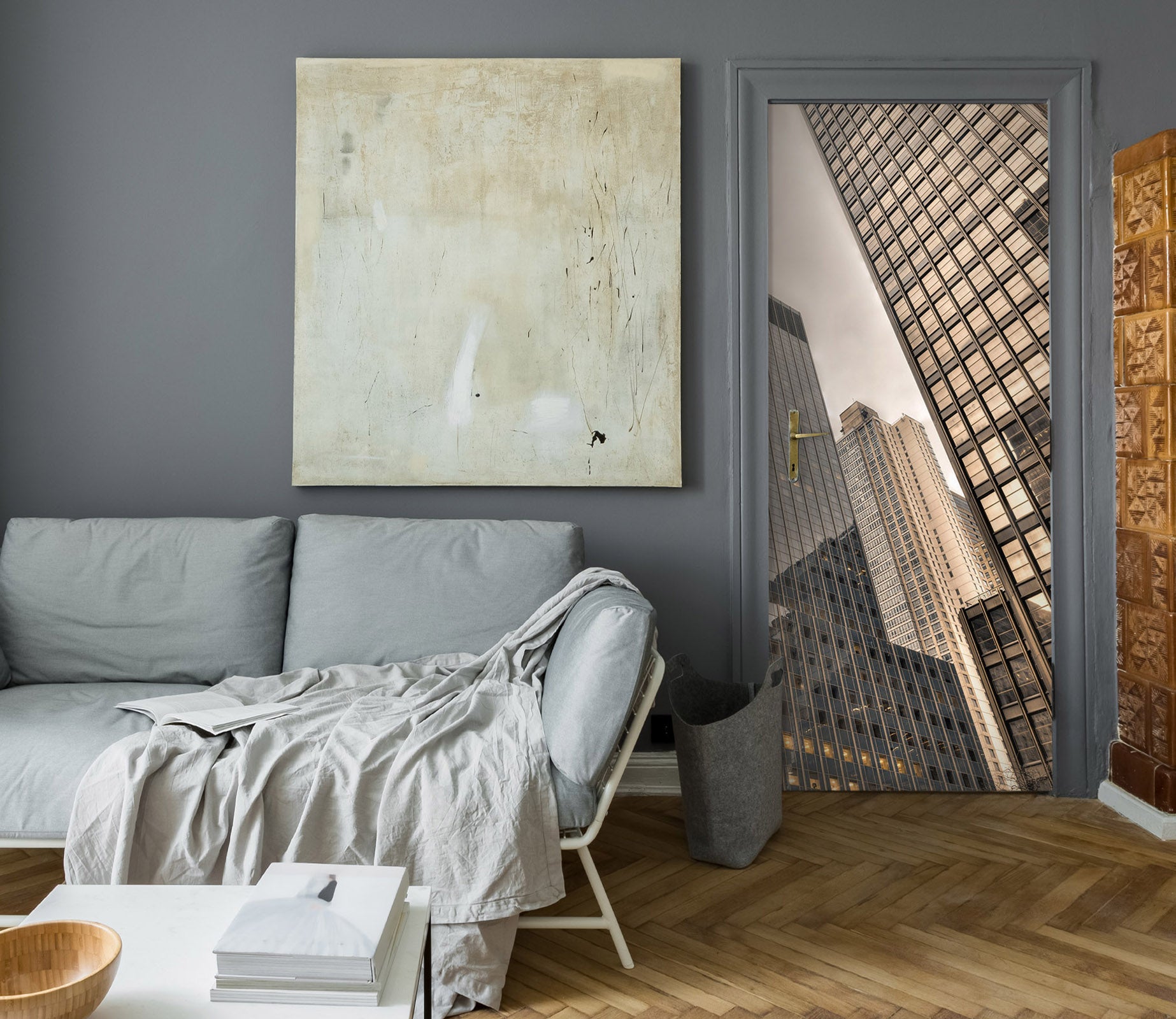 3D Mirror High Building 101175 Assaf Frank Door Mural