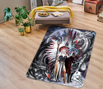 3D Dragon Woman 8245 Ruth Thompson Rug Non Slip Rug Mat