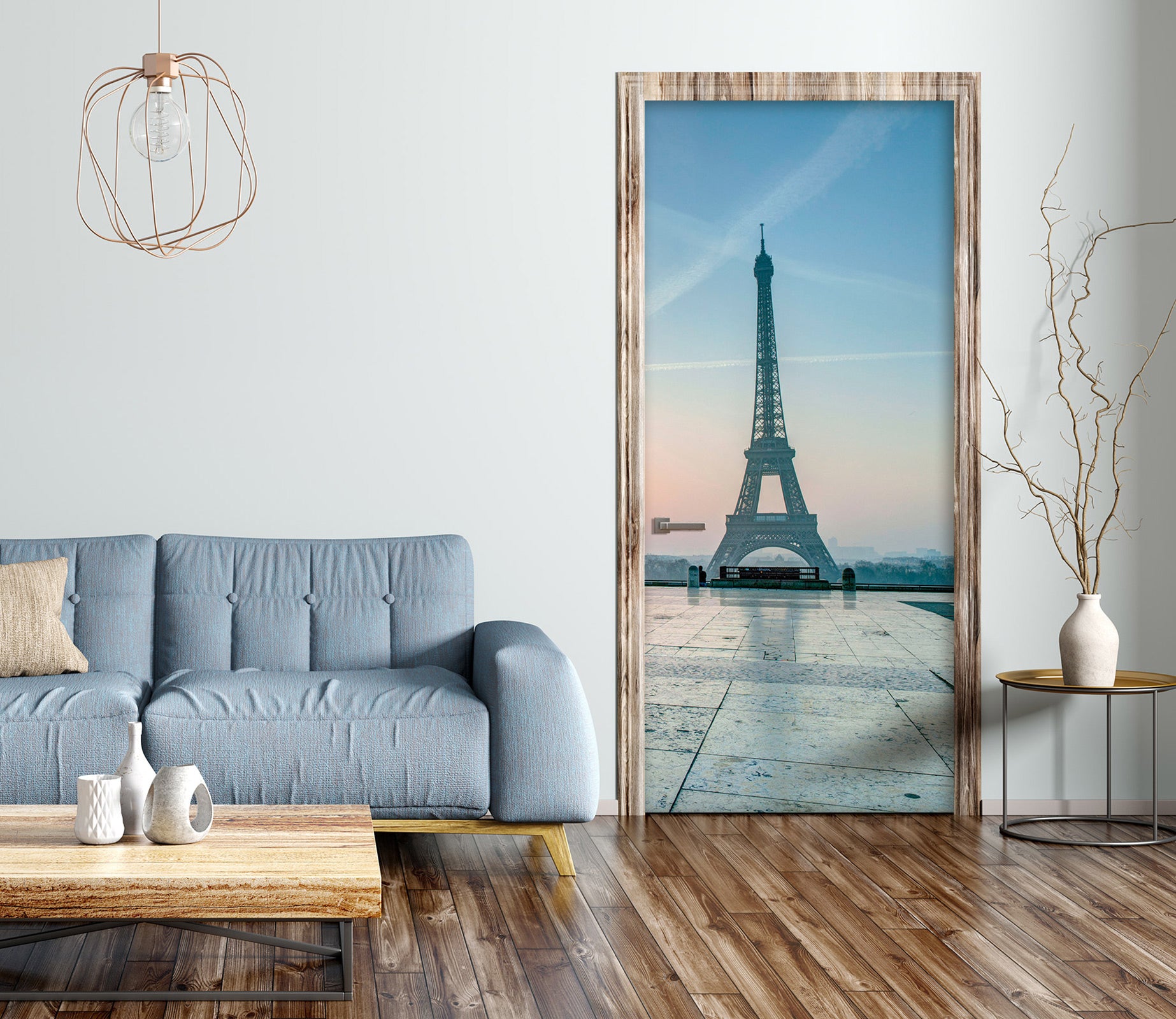 3D Eiffel Tower 10608 Assaf Frank Door Mural