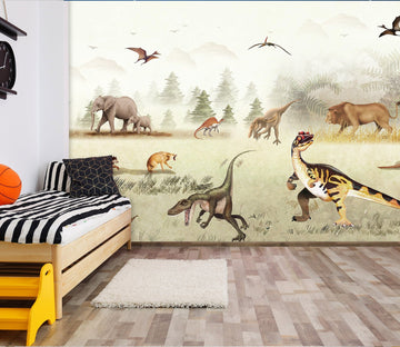 3D Fierce Dinosaur 021 Wall Murals Wallpaper AJ Wallpaper 2 