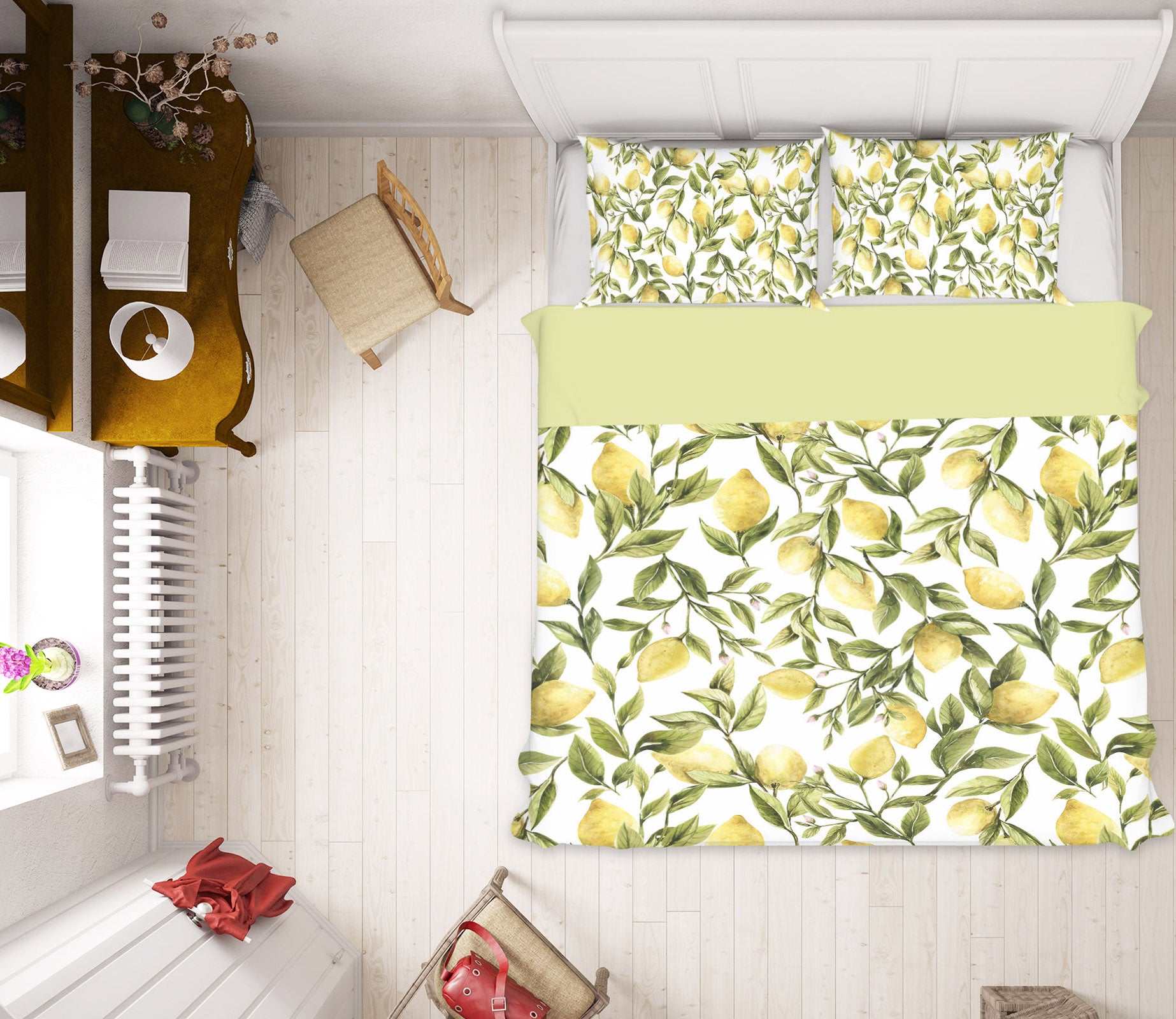 3D Lemon Fruit 061 Uta Naumann Bedding Bed Pillowcases Quilt