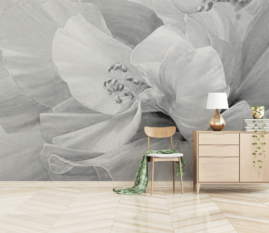 3D Sketch Flower WG081 Wall Murals