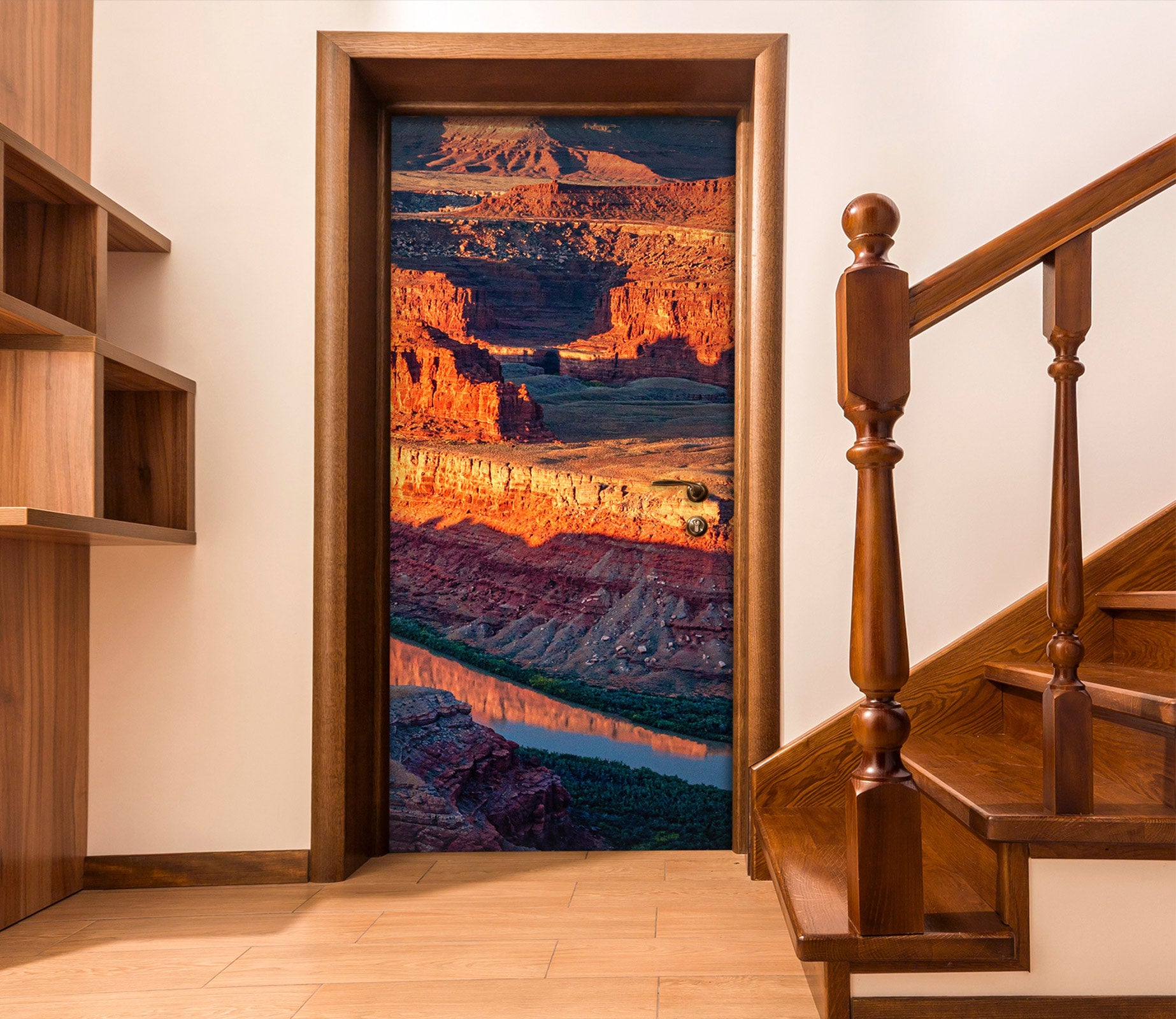 3D Mountains Red Rocky 107179 Beth Sheridan Door Mural