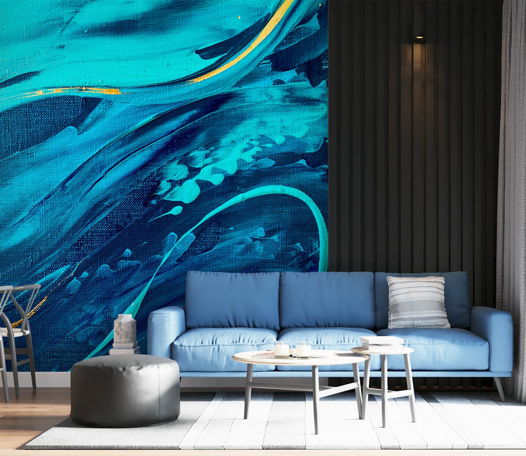 3D Blue Texture 109 Skromova Marina Wall Mural Wall Murals