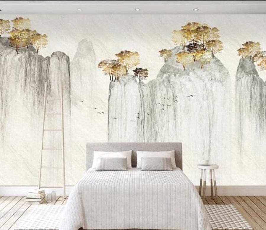 3D Mountain Forest WC1749 Wall Murals