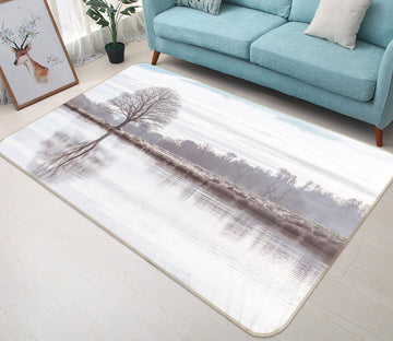 3D Tree Reflection 164 Assaf Frank Rug Non Slip Rug Mat