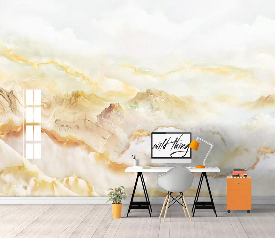 3D Yellow Mountain WC747 Wall Murals